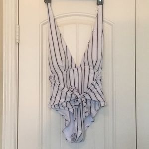 Cupshe striped one piece swimsuit- XL